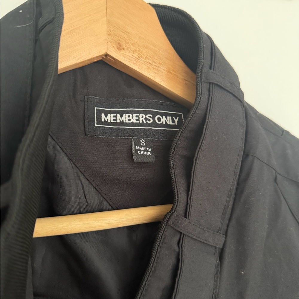 Members Only Classic Black Windbreaker - Picture 2 of 3